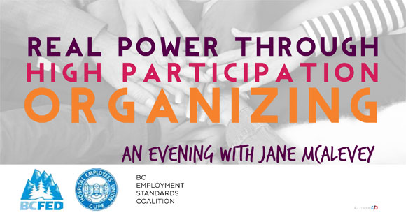 Real Power Through High Participation Organizing: An Evening with Jane McAlevey