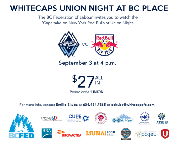 Whitecaps Union Night at BC Place
